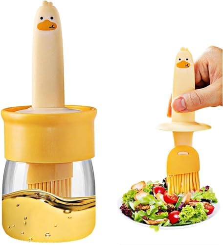 2‑in‑1 Oil Dispenser Jar with Duck Shaped Silicone Brush - 200 ml