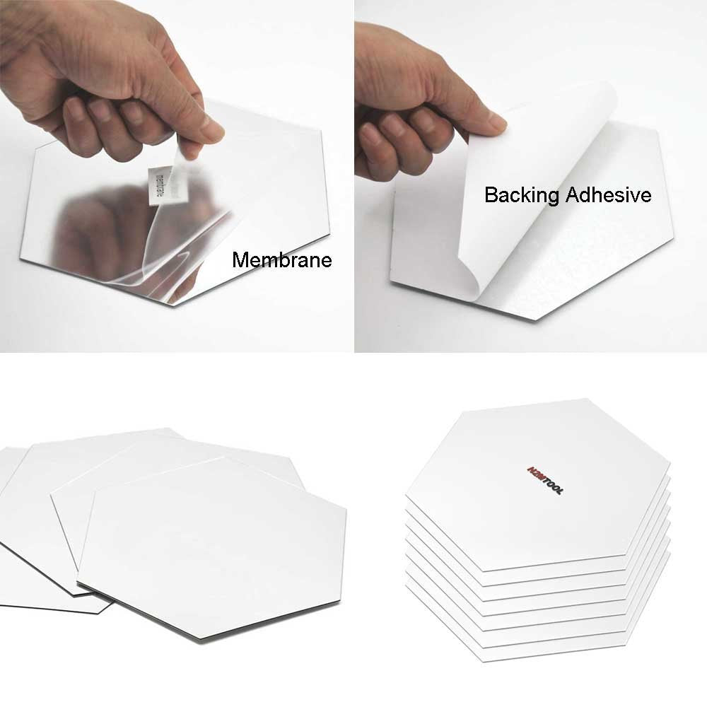 Wall1ders Circle, Mirror Stickers for Wall, Acrylic Mirror Wall Decor Sticker, Wall Mirror Stickers, Acrylic Stickers, Wall Stickers for Hall Room, Bed Room, Kitchen. (White) Pack of 20