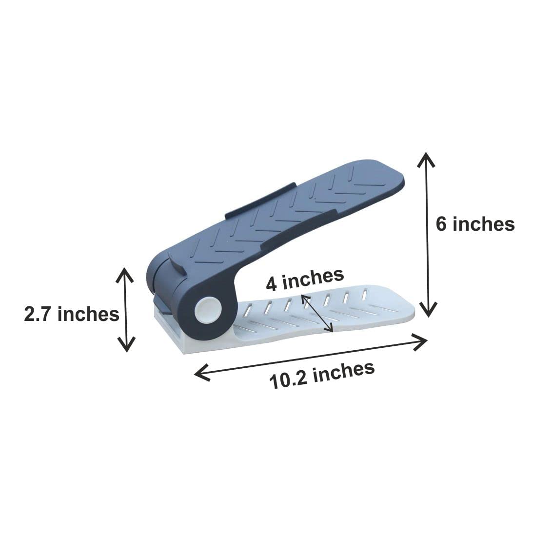 COSKIRA Shoe Space, Shoe Rack for Closet, Adjustable Shoe Organizer for Closet, Shoe Slot Organizer, Shoe Holder for, Shoe Stackers for a Pair of Shoes Lightweight Non-Slip Washable-1-pcs -Multi