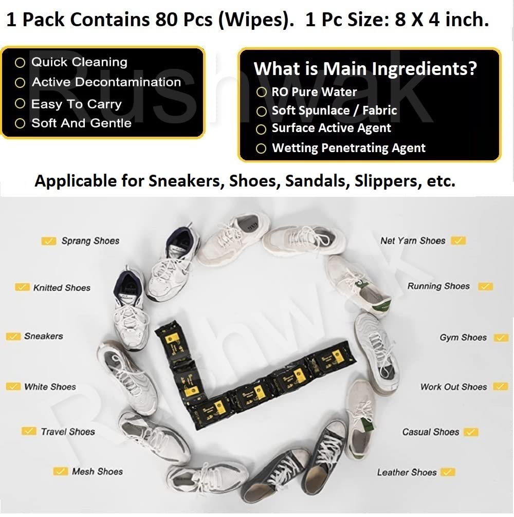 Shoe Wipes (80 + 80 Wipes) Sneaker Wipes Instant Sneaker Cleaner Shoe Cleaning Wipes Sneaker Wipes for Shoes Quick Remove Dirt Stain Shoe Cleaner Wipes Shoe Wipes for Sneakers Cleaning Kit