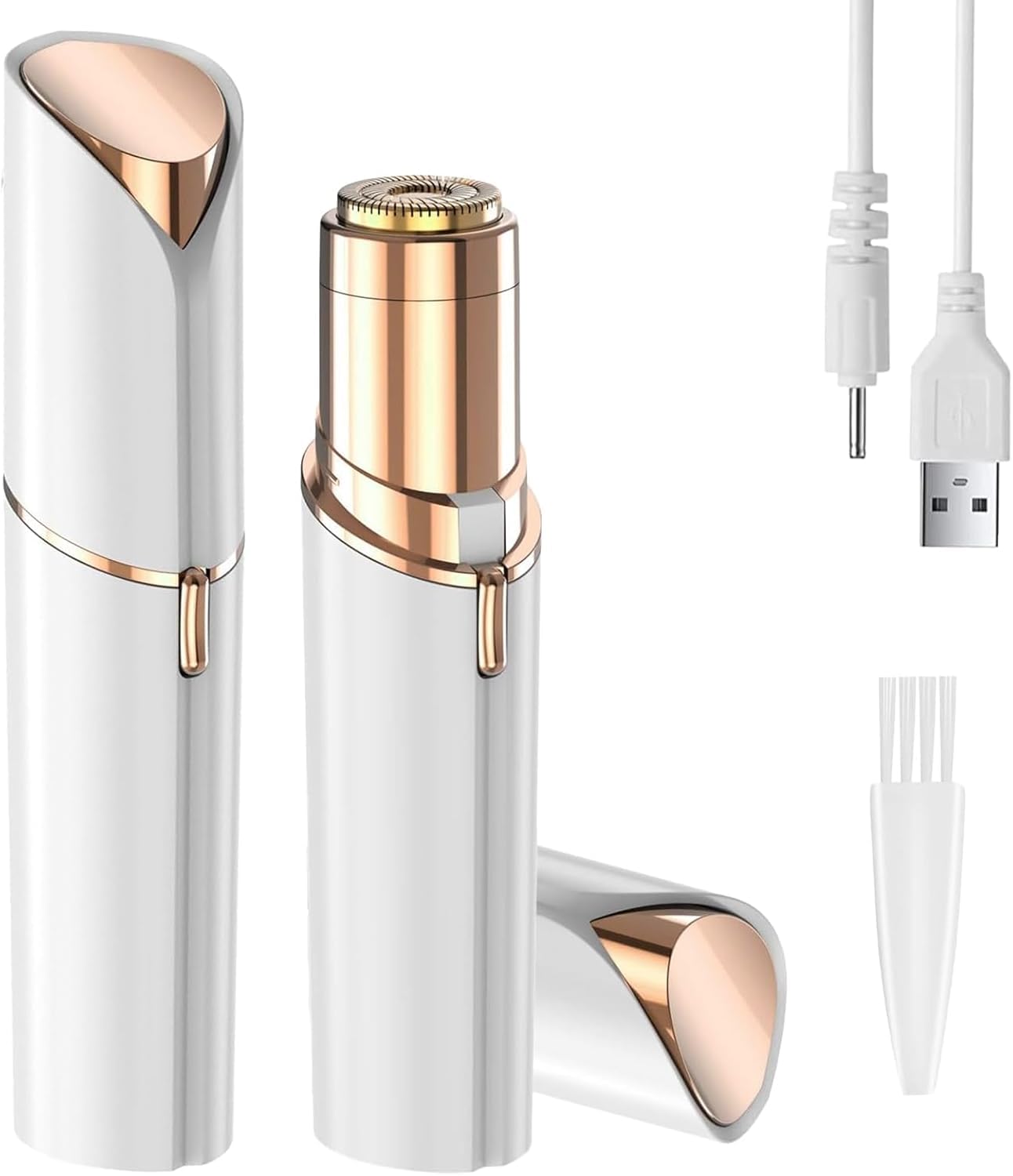 Hair Remover Flawless - Facial Hair Remover For Women Skincare Lipstick Shape Mini Epilator Trimmer Machine For Face Flawless, Upper Lip Chin Eyebrow Hair Remover Etc With Battery