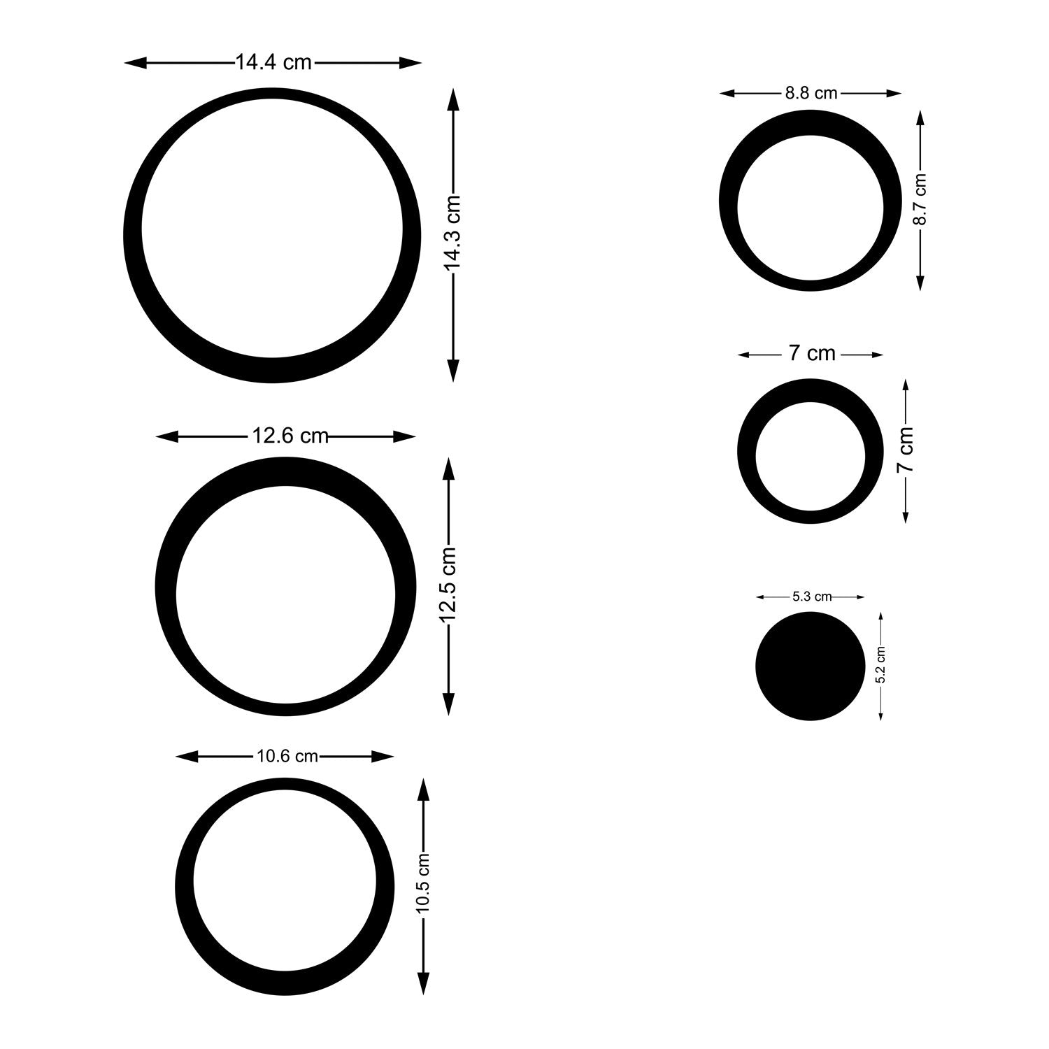 Wall1ders Circle, Mirror Stickers for Wall, Acrylic Mirror Wall Decor Sticker, Wall Mirror Stickers, Acrylic Stickers, Wall Stickers for Hall Room, Bed Room, Kitchen. (White) Pack of 20