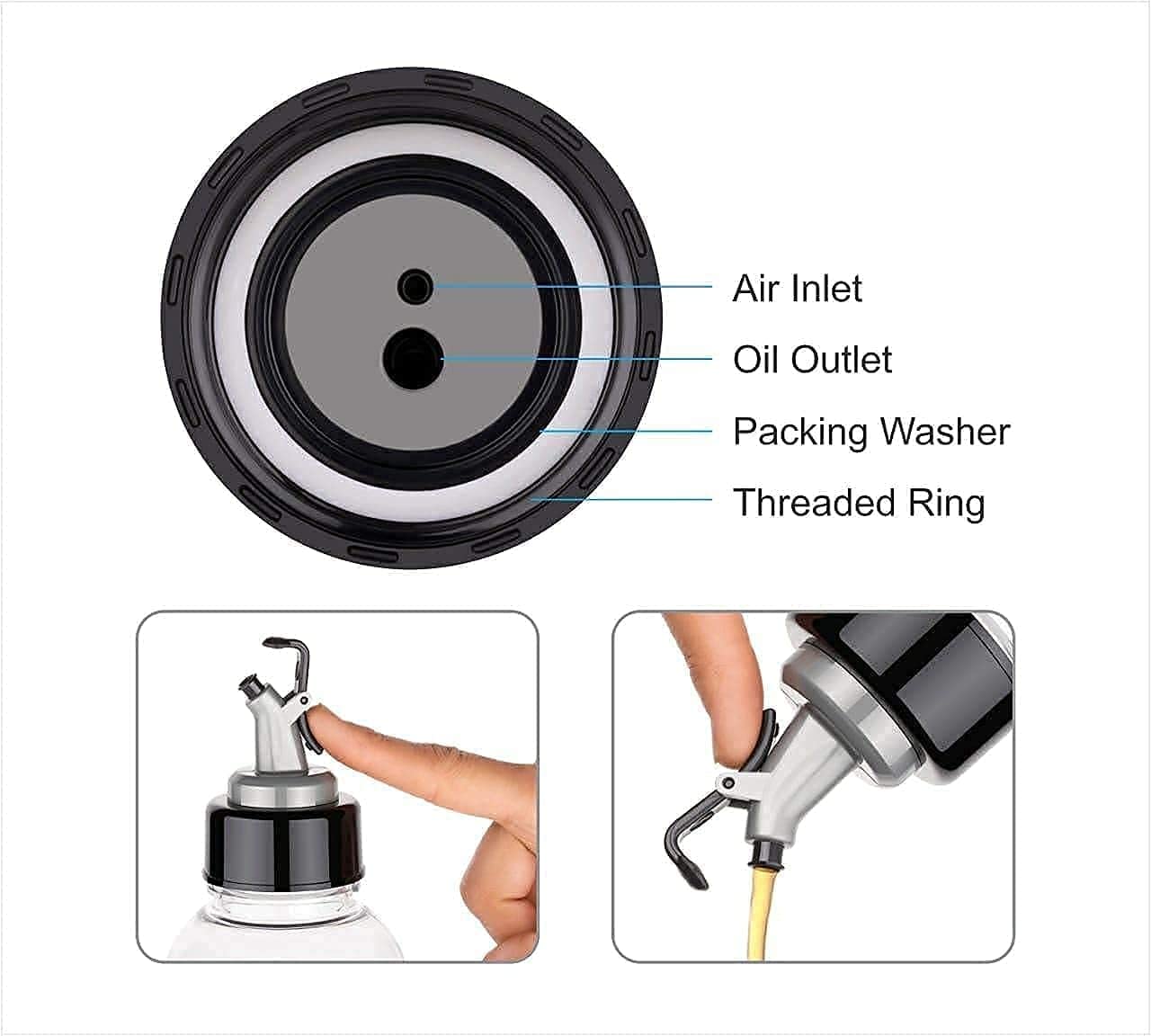 Clazkit Plastic Oil Dispenser 1 Litre Cooking Oil Dispenser Bottle Oil Container,Transparent