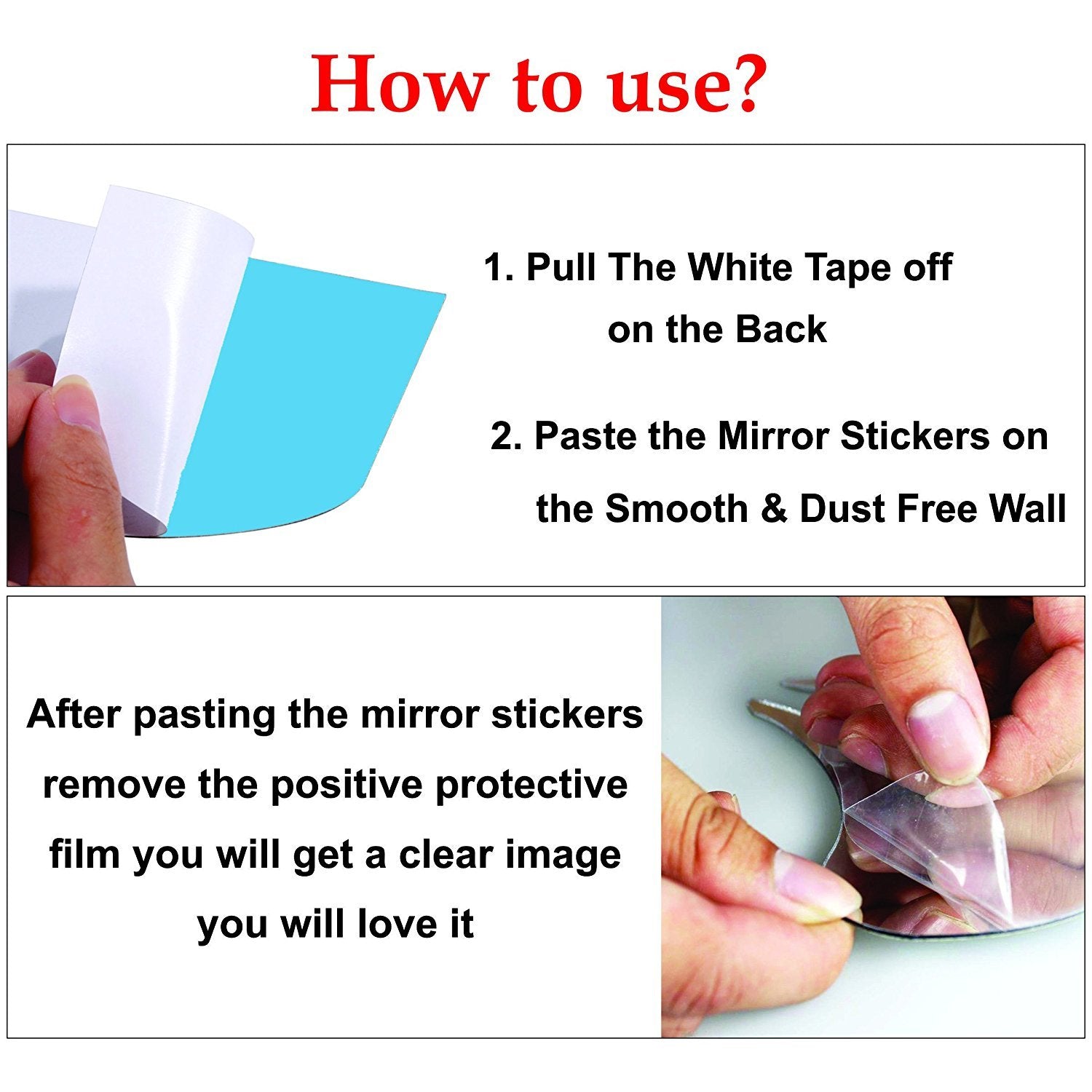 Wall1ders Circle, Mirror Stickers for Wall, Acrylic Mirror Wall Decor Sticker, Wall Mirror Stickers, Acrylic Stickers, Wall Stickers for Hall Room, Bed Room, Kitchen. (White) Pack of 20