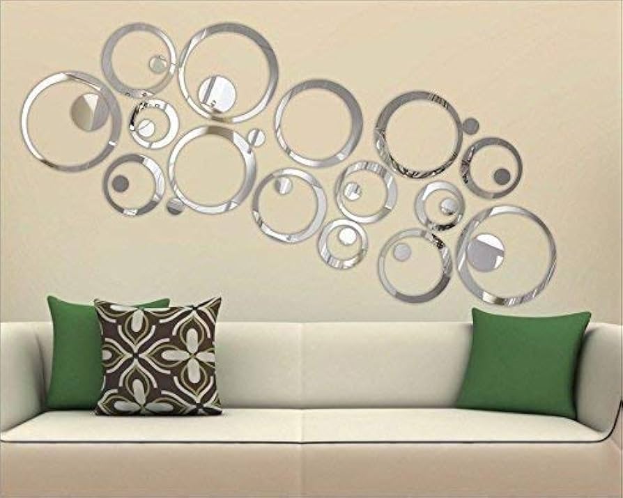 3D Acrylic Mirror Wall Stickers – 12 Pcs